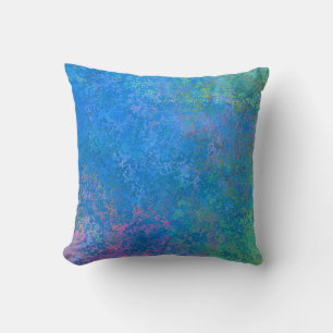By the Sea Alcohol Ink, Abstract Acrylic Pour Cushion