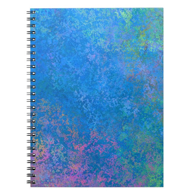 By the Sea Alcohol Ink, Abstract Acrylic Pour Notebook (Front)