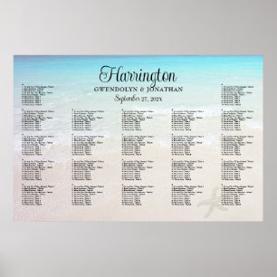 By the Sea Beach Wedding Reception Seating Chart