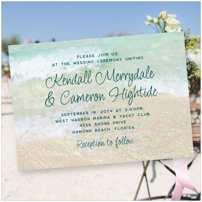 By the Sea Coastal Wedding Invitation Template (Creator Uploaded)