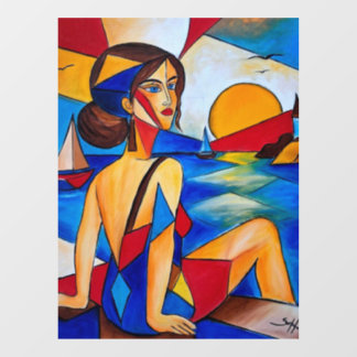By the Sea - Cubist Painting