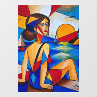 By the Sea - Cubist Painting