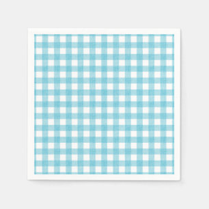 By The Sea Gingham Paper Napkin