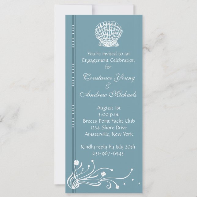 By the Sea Invitation (Front)