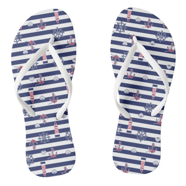 By The Sea Pattern Jandals (Footbed)