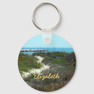 By the Sea Personalised Key Ring