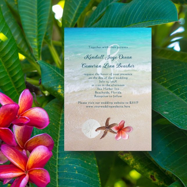 By the Sea Tropical Destination Wedding Invites (Creator Uploaded)