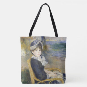 By the Seashore, Oil Painting Portrait, Renoir Tote Bag