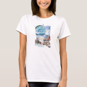 by the seashore woman's T-shirt on beach