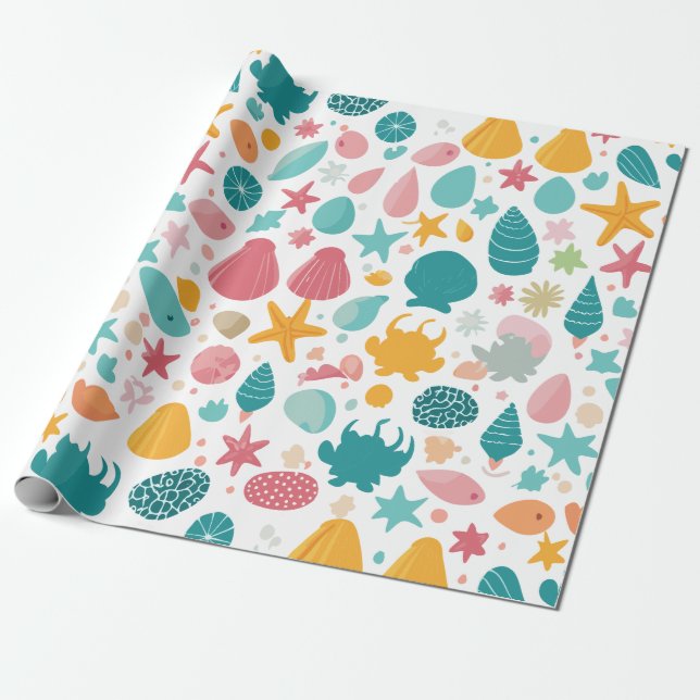 By the Seaside 2 Wrapping Paper (Unrolled)
