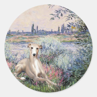 By the Seine - Whippet #2 Classic Round Sticker