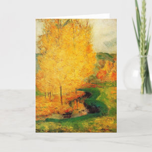 By the Stream, Autumn - Paul Gauguin - c1885 Card