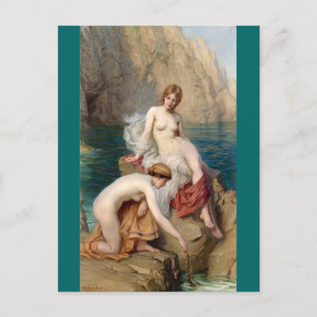 By The Summer Sea- Draper Postcard (Front)