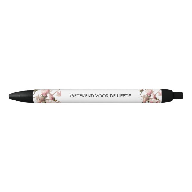 By the way, Magnolia's botanical wedding witnesses Black Ink Pen (Front)