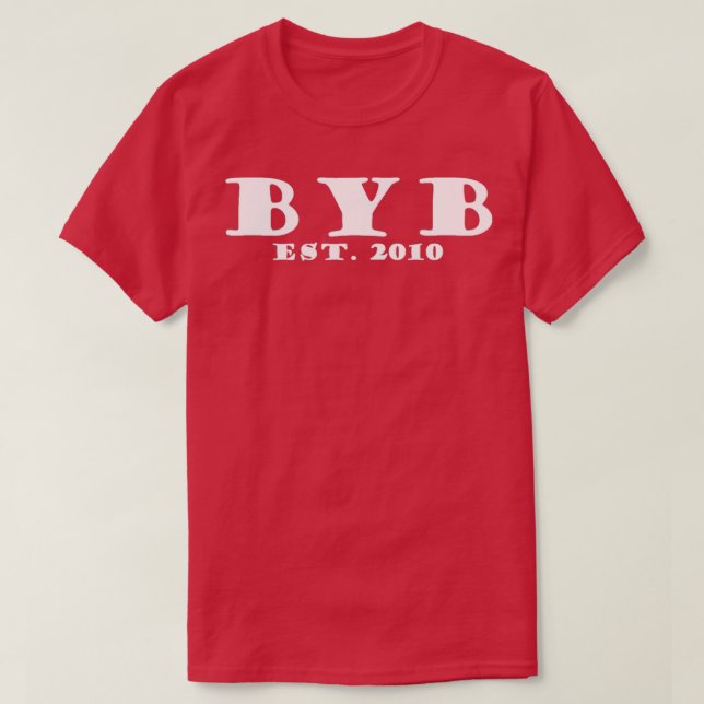 BYB Established 2010 Heart design TShirt (Design Front)