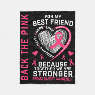 Byck The Pink Best Friend Breast Cancer Awareness Fleece Blanket