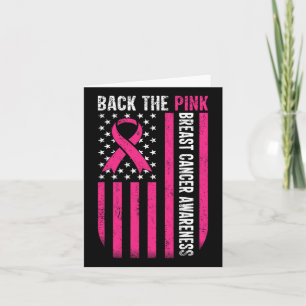 Byck The Pink Breast Cancer Awareness Usa Flag Pin Card