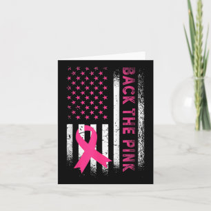 Byck The Pink Ribbon American Flag Breast Cancer A Card