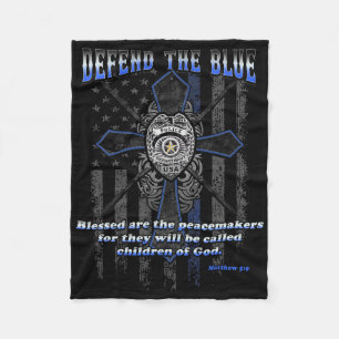 Byck The Police Blue Line Defend The Blue  Fleece Blanket