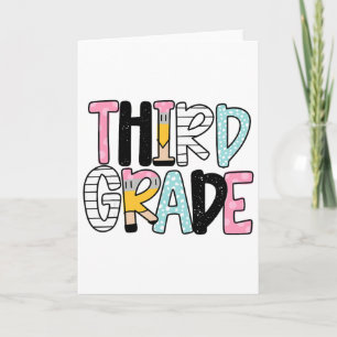 Byck To School Third Grade Teacher First Day Of 3r Card
