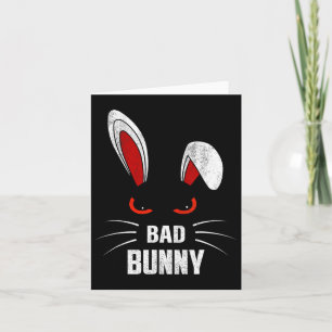Byd Bunny Scary Rabbit Cool Animal Lover Card