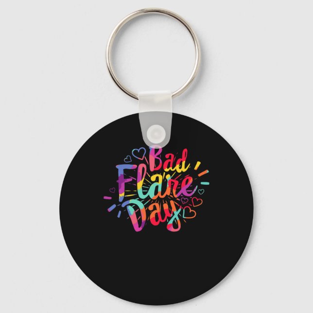 Byd Flare Day Complex Regional Pain Syndrome Aware Key Ring (Front)