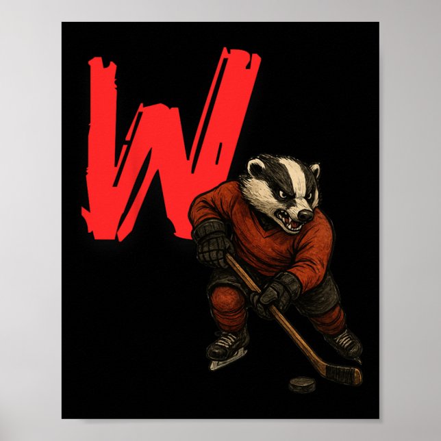 Bydger Ice Hockey Frozen Confines Madison College  Poster (Front)