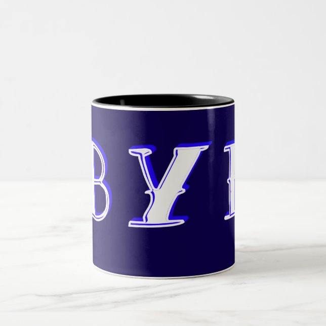 BYE – Bold Sarcastic Attitude Design Two-Tone Coffee Mug (Center)
