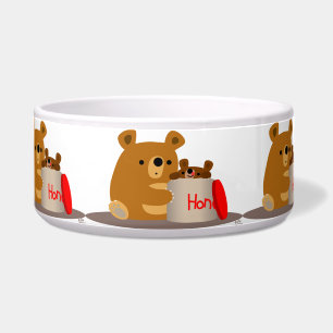 Bye Bye Honey! Cute Cartoon Bears Pet Bowl