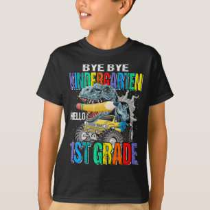 Bye Bye Kindergarten Hello 1st Grade Monster Truck T-Shirt
