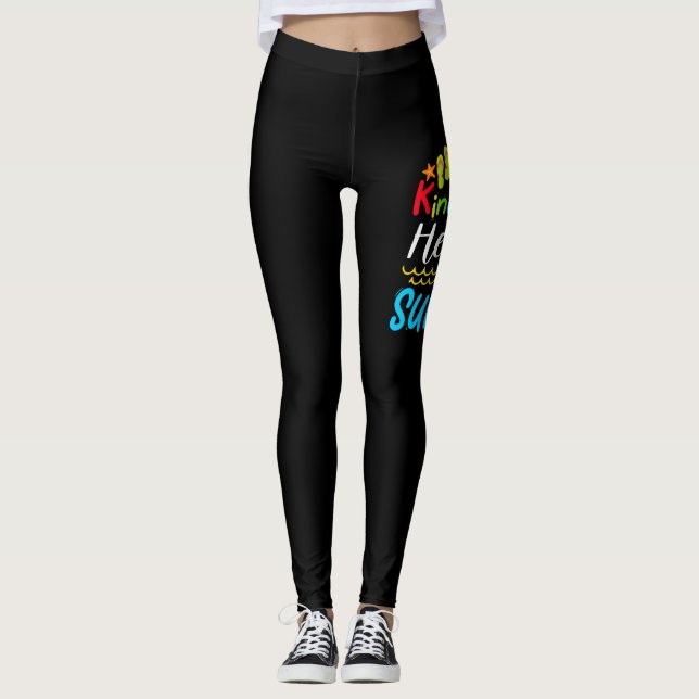 Bye Bye Kindergarten Hello Summer Leggings (Front)