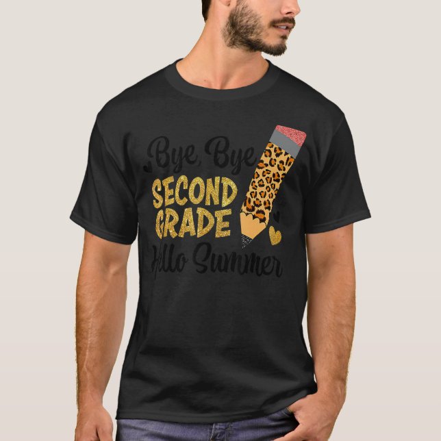 Bye Bye Second Grade Hello Summer Peace Out Second T-Shirt (Front)