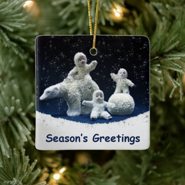 Bye Bye Snow Babies Ceramic Ornament (Tree)