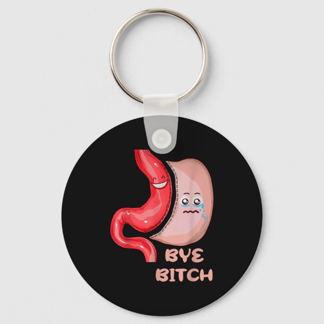 Bye Funny Gastric Sleeve Surgery Stomach  Key Ring (Front)