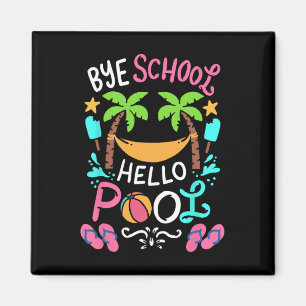 Bye School Beach T Ball Tee Hammock  Magnet