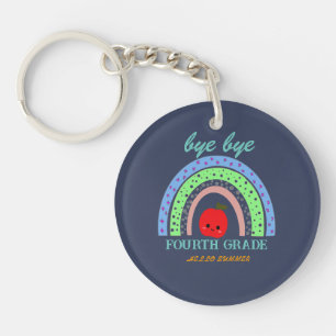 Bye Xth grade hello summer Teacher Break Off Duty Key Ring