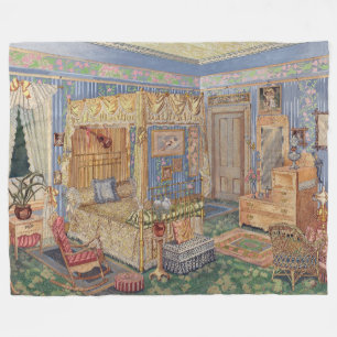Bygone Old Fashioned Charm Fleece Blanket