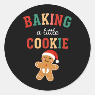 Byking A Little Cookie Pregnant Christmas Mom To B Classic Round Sticker