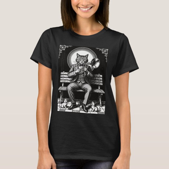Byleth A Dapper Cat-Headed Musician T-Shirt (Front)