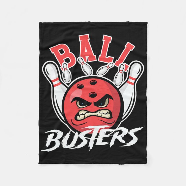 Byll Busters Bowling Couple Bowler Bowling Alley B Fleece Blanket (Front)