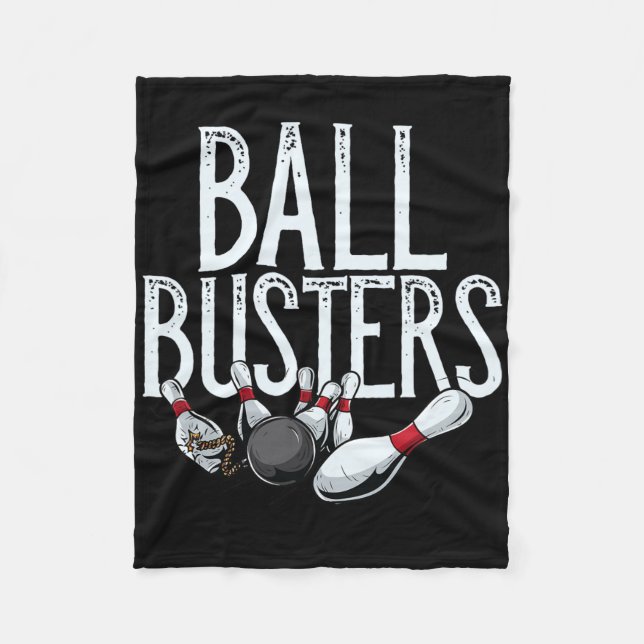 Byll Busters Bowling  Fleece Blanket (Front)