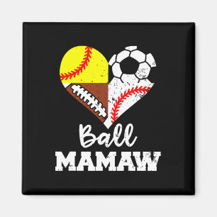 Byll Mamaw Soccer Footbyll Bysebyll Softbyll Playe Magnet