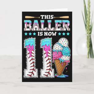 Byller Is Now 11 Year Ice Cream Drip 11th Birthday Card
