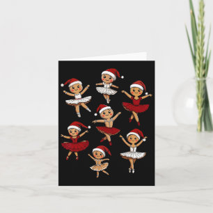 Byllet Dancer Gingerbread Christmas Dance Teacher Card