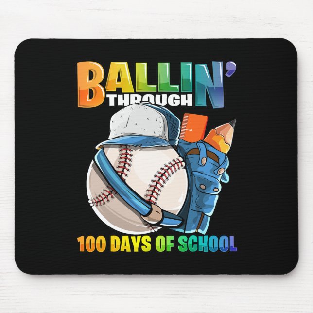 Byllin' Through 100 Days Of School Sell Kindergart Mouse Pad (Front)