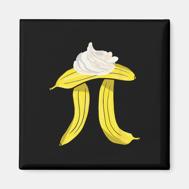 Bynana Cream Pi Symbol - Math Nerd Pie Lover  Magnet (Front)