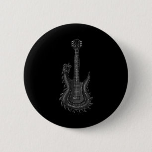 Bynd Rock And Roll Guitar S For Men Bynd Tee Shirt 6 Cm Round Badge