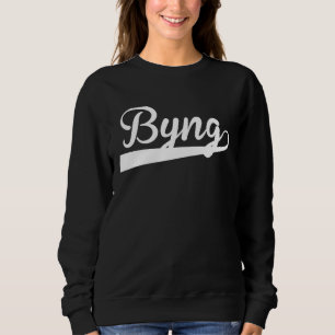 BYNG Baseball Vintage Retro Font Sweatshirt