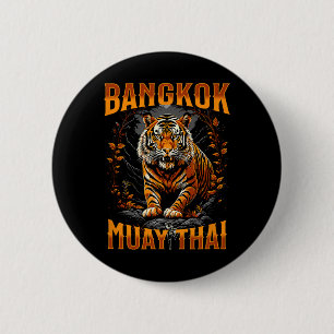Byngkok Thailand Muay Thai Martial Arts Kickboxing 6 Cm Round Badge
