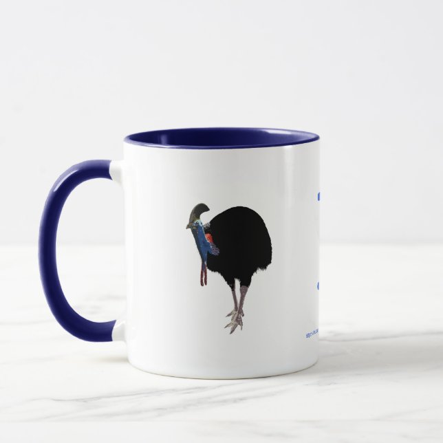 BYO Cassowary (Casuarius casuarius) Glass B Mug (Left)